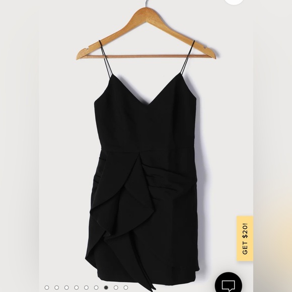 LULU’s Little black ruffle Mini dress ! Size XS - Picture 5 of 7